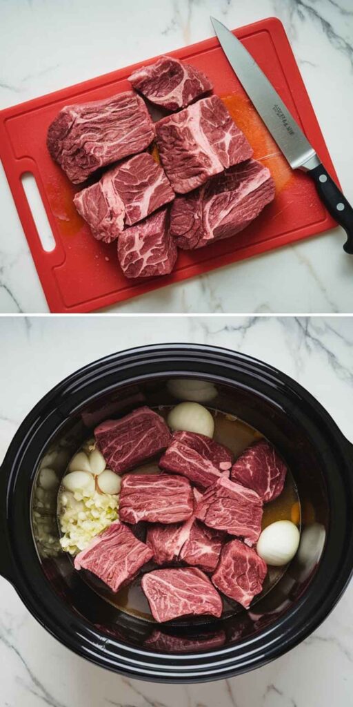 Raw chuck roast ready for shredding.