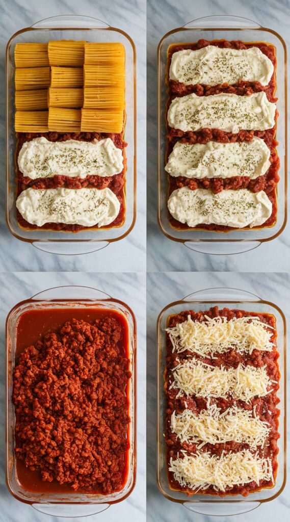 Step by step techniques of lasagna