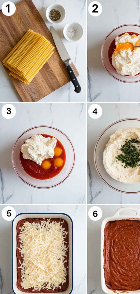 Step by step guide for making Lasagna Recipe with Ricotta