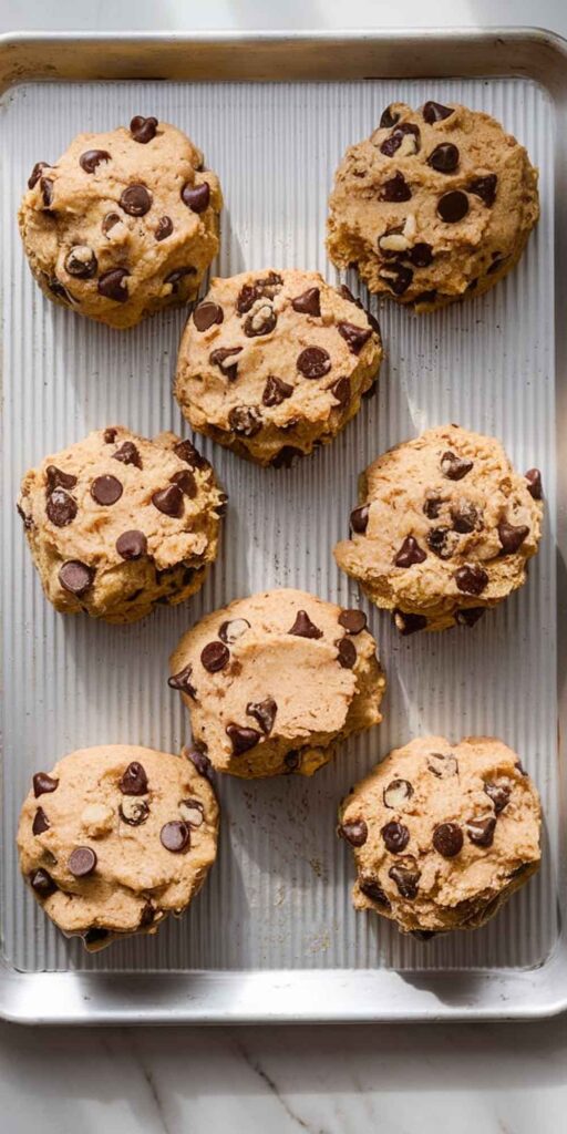 Place dough balls on a baking sheet with parchment paper.
