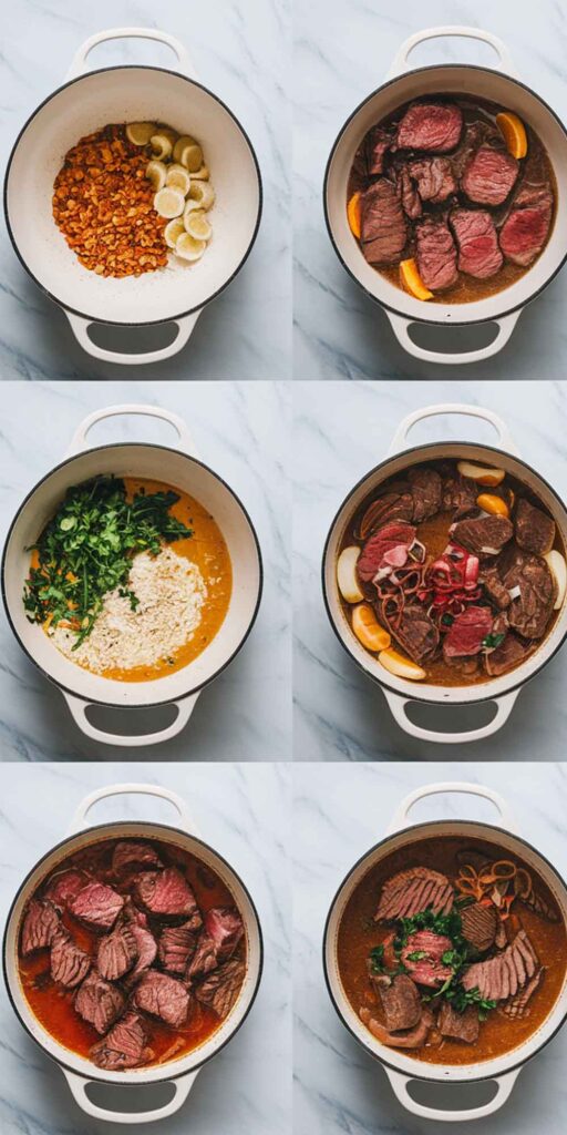 Step by step guide for making beef stew