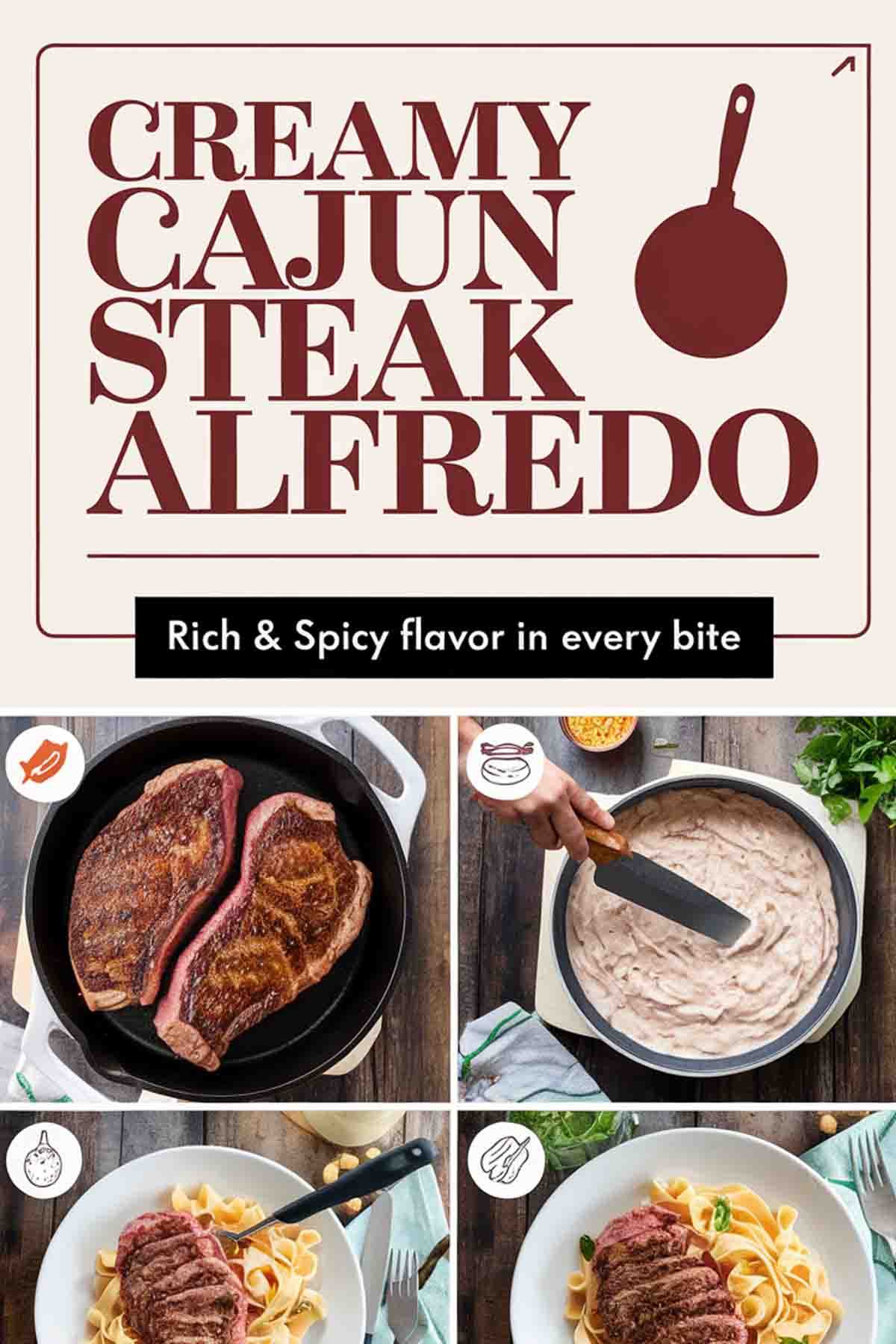 Creamy Cajun Steak Alfredo recipe guide